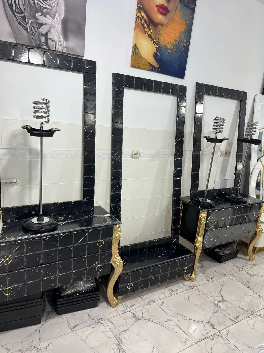 آینه فورتیک دکور آرایشگاهی|آرایشگاه و سالنهای زیبایی|مشکیندشت, |دیوار