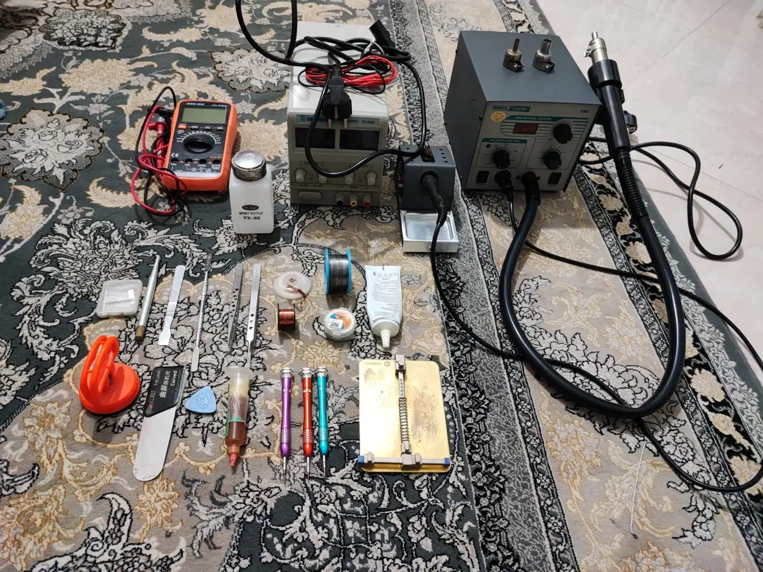 ابزار کامل تعمیرات موبایل هیتر مولتی متر منبع تغذی|لوازم جانبی موبایل و تبلت|خاوران, |دیوار