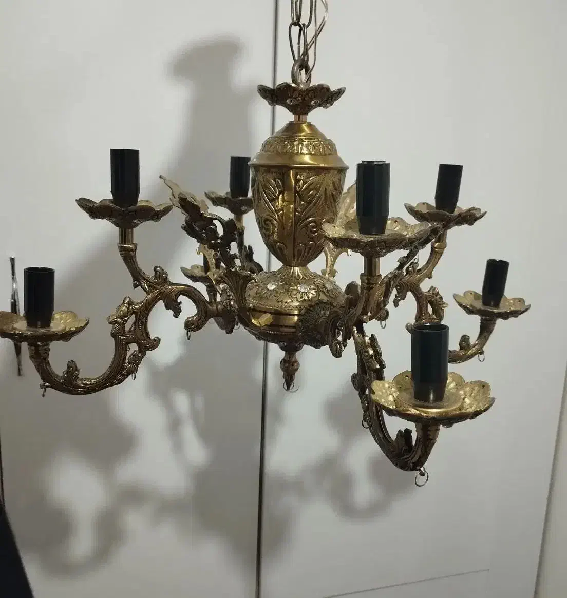 دوعدد لوستر برنجی|لوستر و چراغ آویز|تالش, هشتپر|دیوار