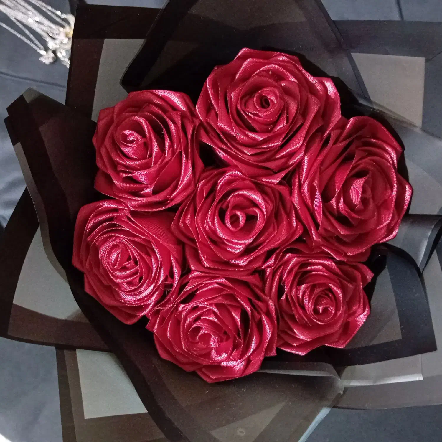 دسته گل روبانی سفارشی|گل مصنوعی|شهریار, شهریار|دیوار