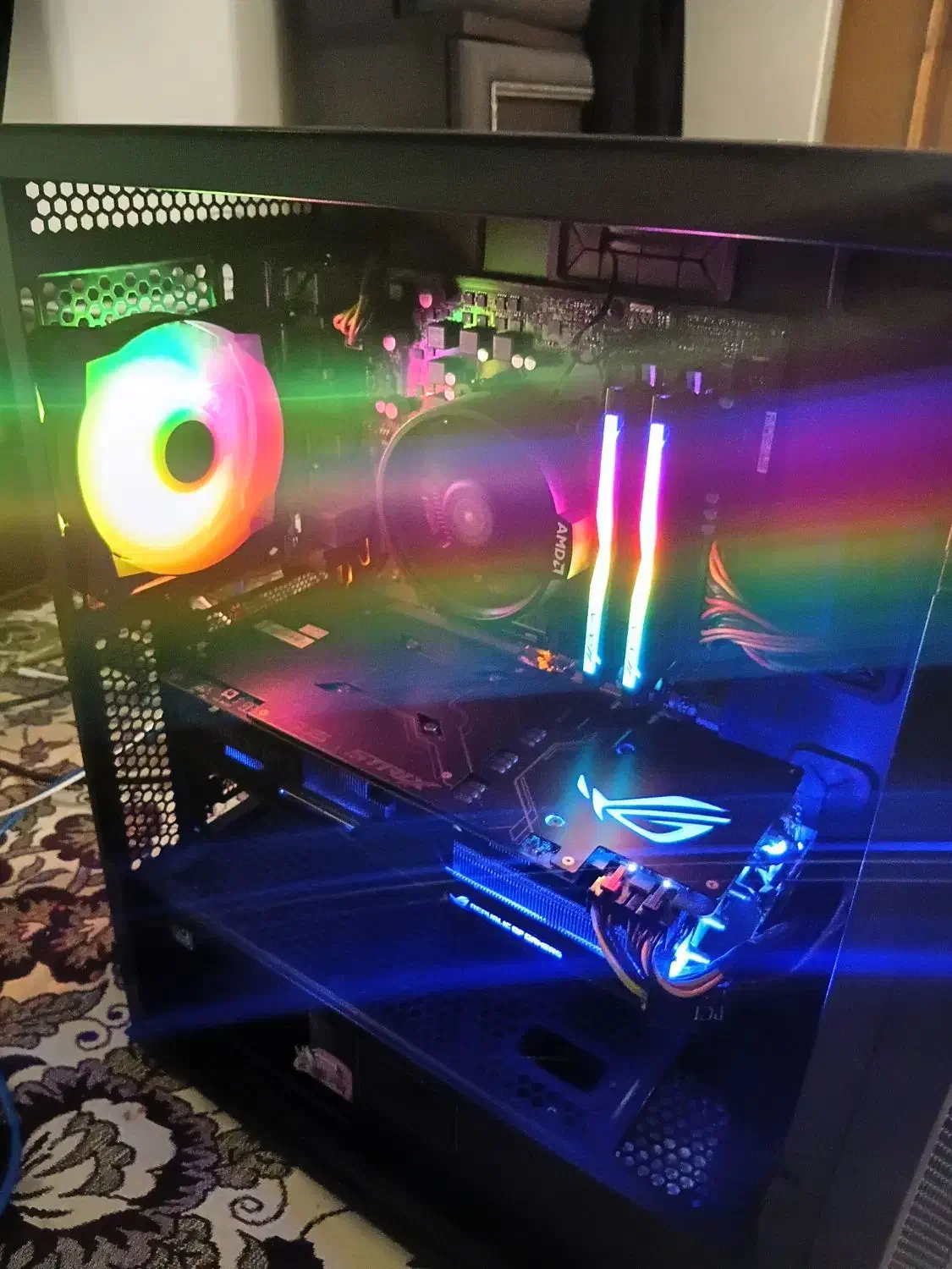 کیس گیمینگ با مانیتور گیمینگ 75 هرتز و فول بازی|رایانه رومیزی|تهران, نیروی هوایی (پیروزی)|دیوار