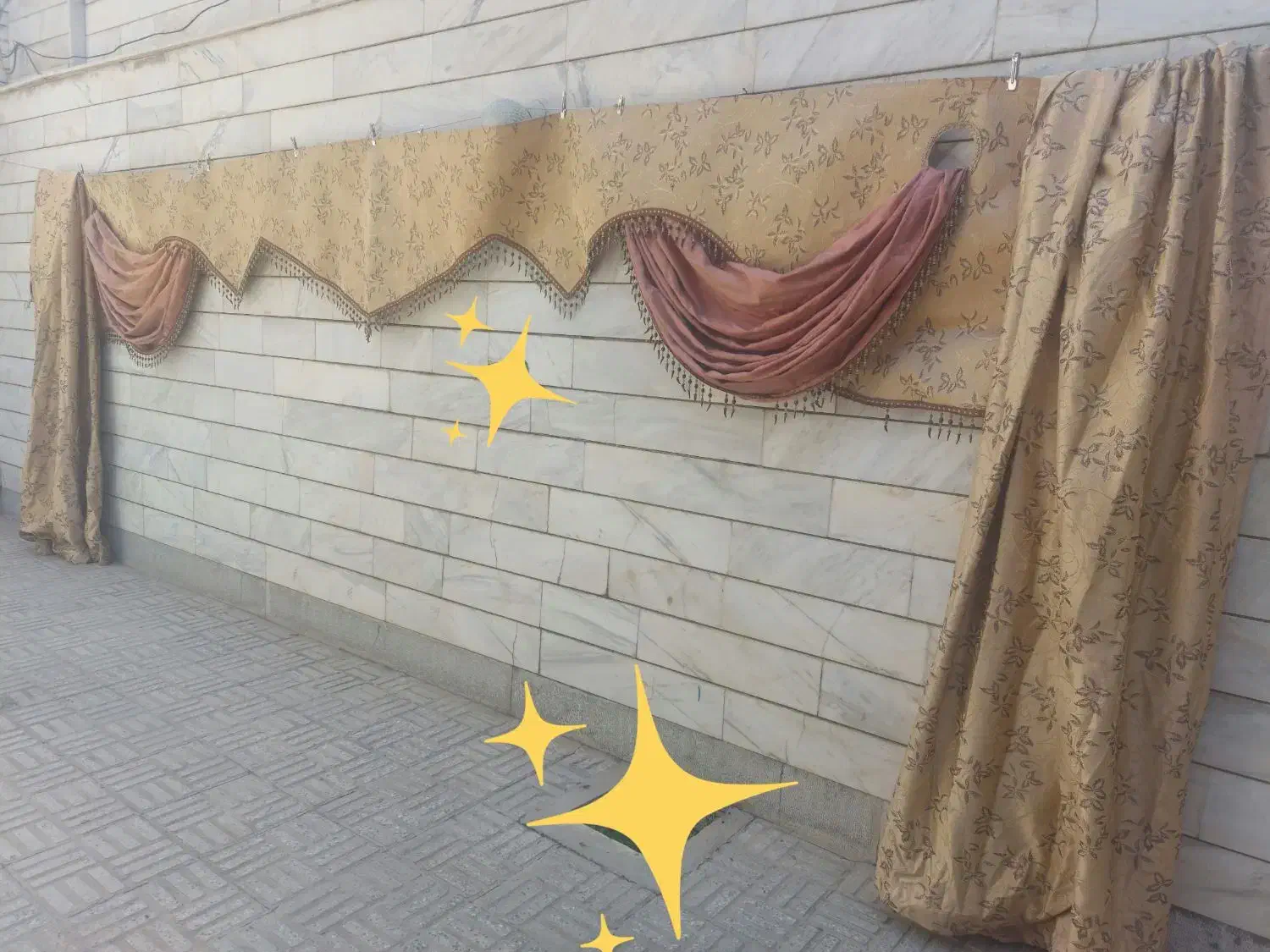 پرده|پرده، رانر، رومیزی|اصفهان, شاهد|دیوار