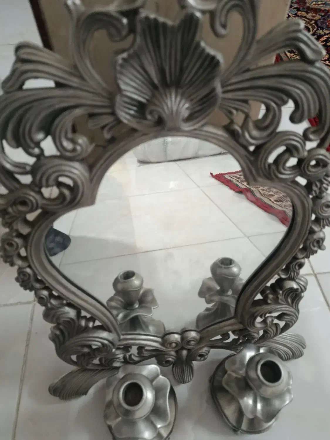 آیینه شمعدان سیلور|آینه|همدان, |دیوار