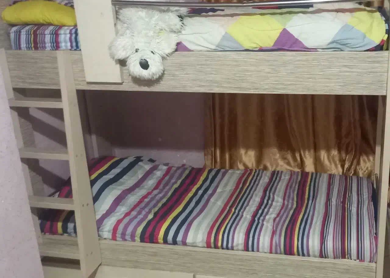 تخت ۲ طبقه بدون شکستگی|تخت و سرویس خواب|مشکیندشت, |دیوار