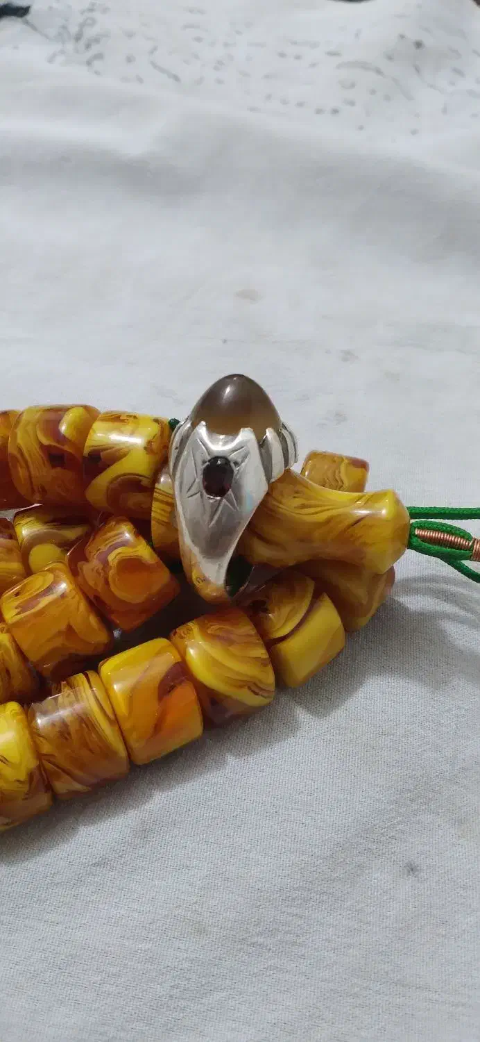 انگشترنقره(عقیق جزع)|جواهرات|سنندج, |دیوار