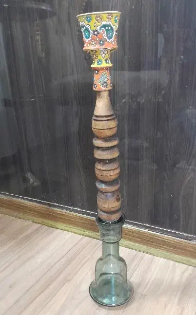 قلیان تنه چوبی چوب گردو|صنایع دستی و سایر لوازم تزئینی|تهران, افسریه جنوبی|دیوار