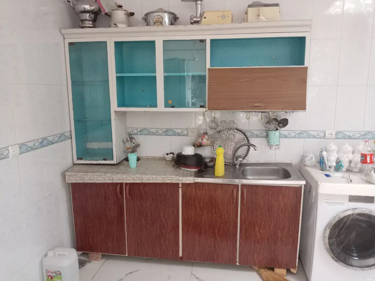 چهار متر کابینت فلزی دست دوم تمیز|مصالح و تجهیزات ساختمان|سلامی, |دیوار