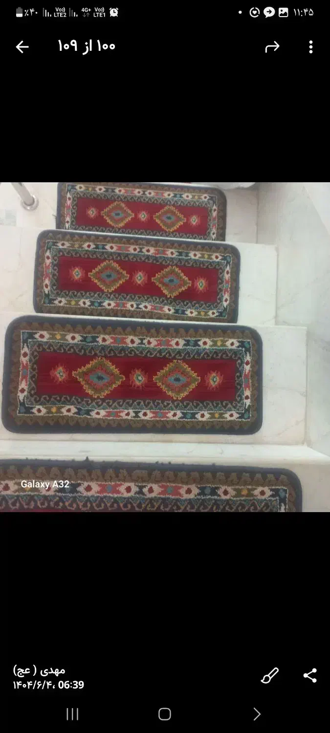 کلیم فرش پله سنتی ضخیم وشیک|گلیم، جاجیم، گبه|فامنین, |دیوار