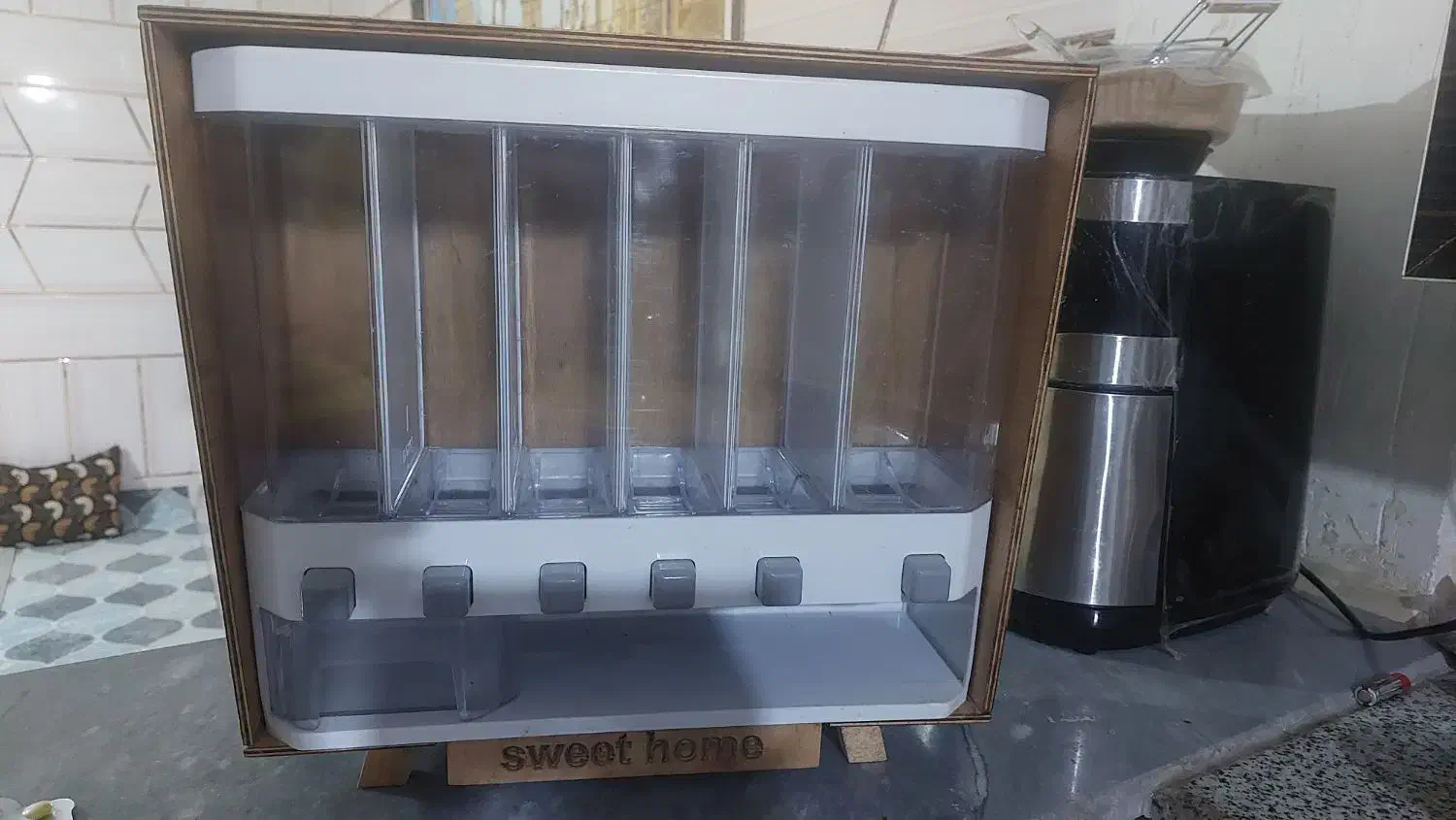 جا حبوباتی بانکه با استند چوبی|ظروف نگهدارنده، پلاستیکی، یک‌بارمصرف|یاسوج, |دیوار