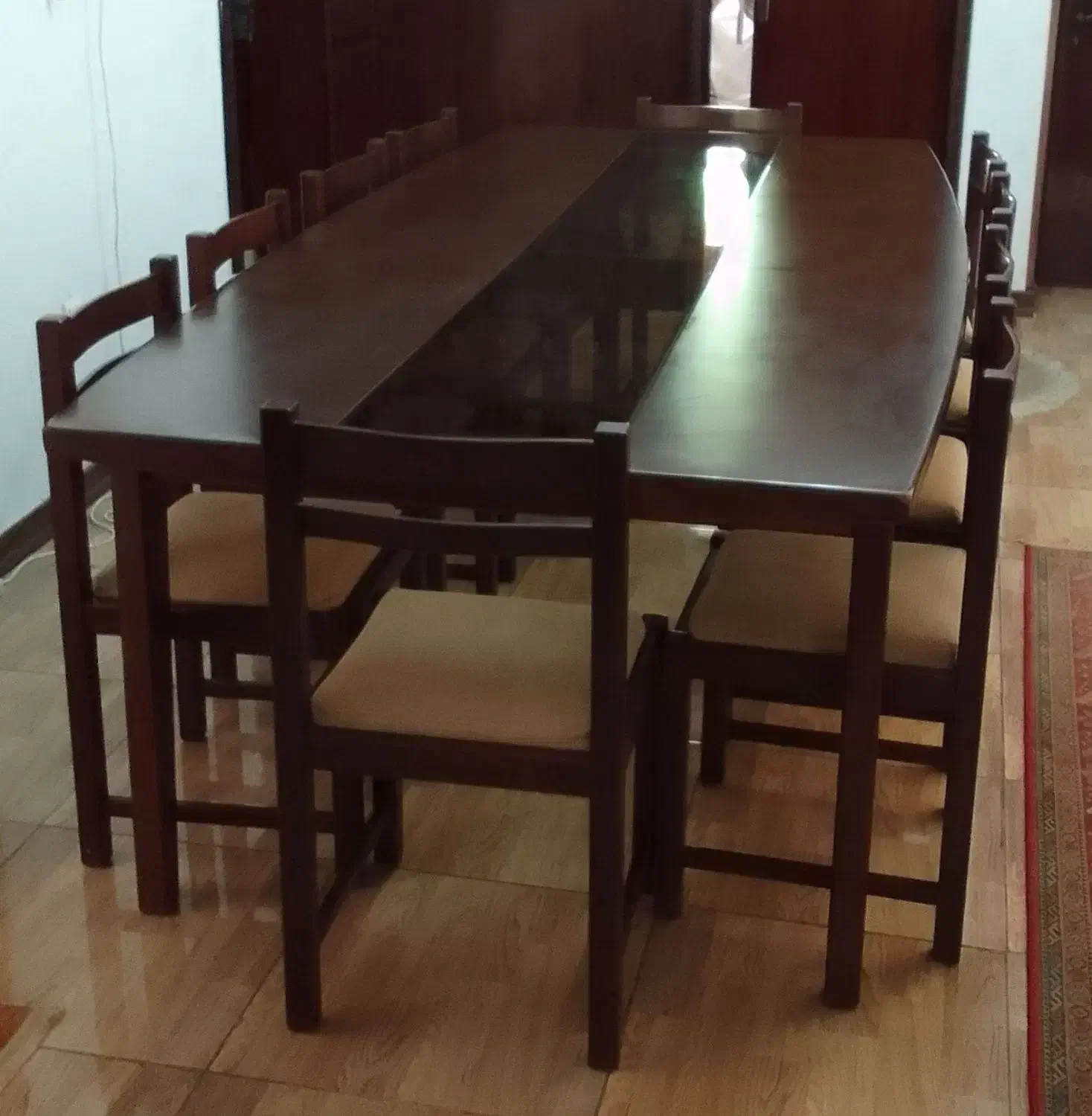 میز نهارخوری ۱۰نفره چوب|میز و صندلی غذاخوری|تهران, امامت|دیوار