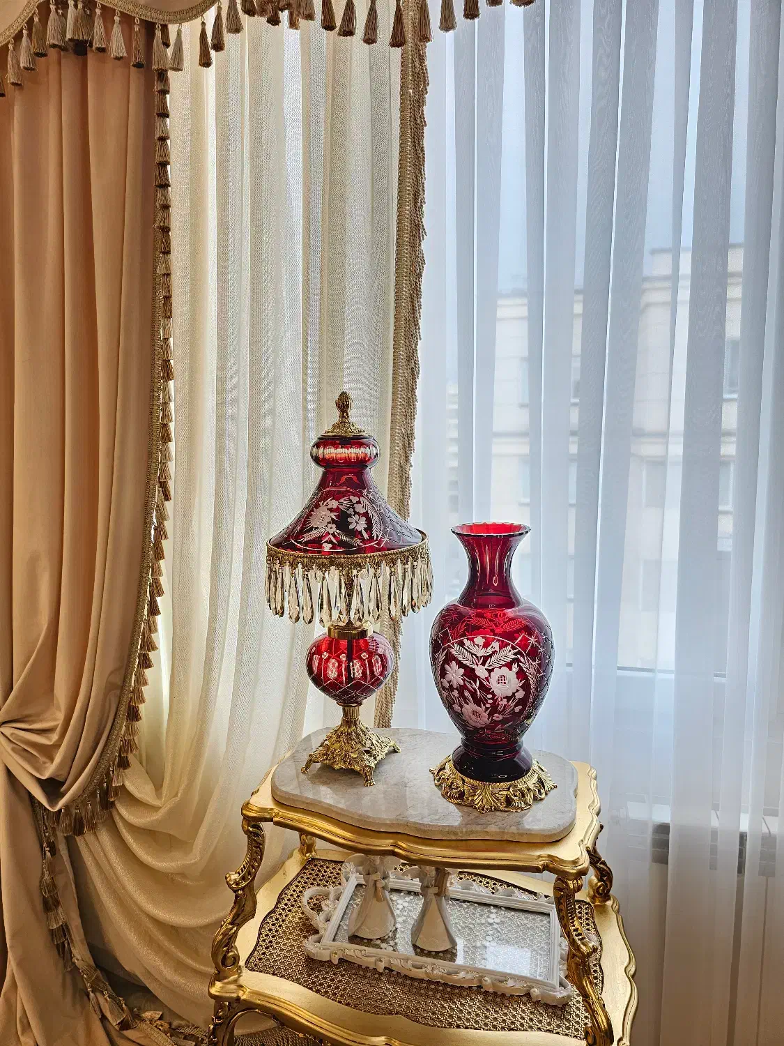 آباژور کریستال تراش دست|چراغ خواب و آباژور|تهران, تهرانسر شمالی|دیوار