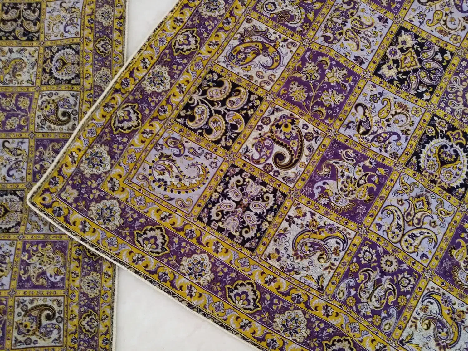 ست چهار تکه ترمه|پرده، رانر، رومیزی|شیراز, نصر|دیوار