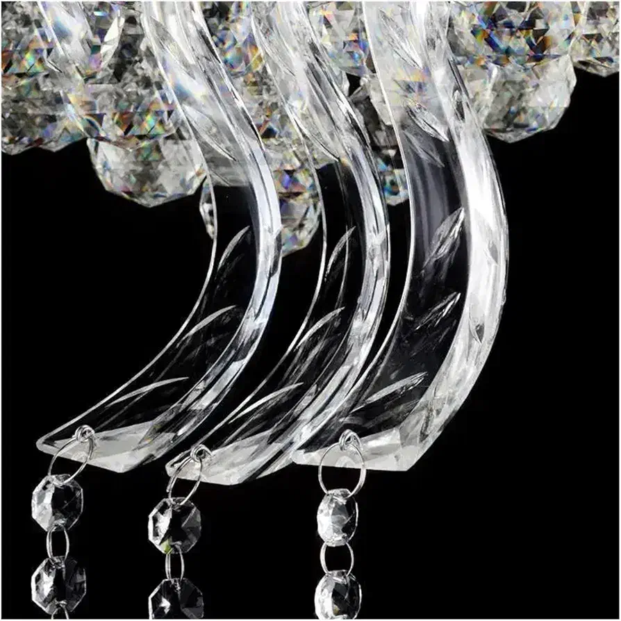 لوستر سقفی کریستال گرد بزرگ لاکچری درحد نو|لوستر و چراغ آویز|اردبیل, |دیوار