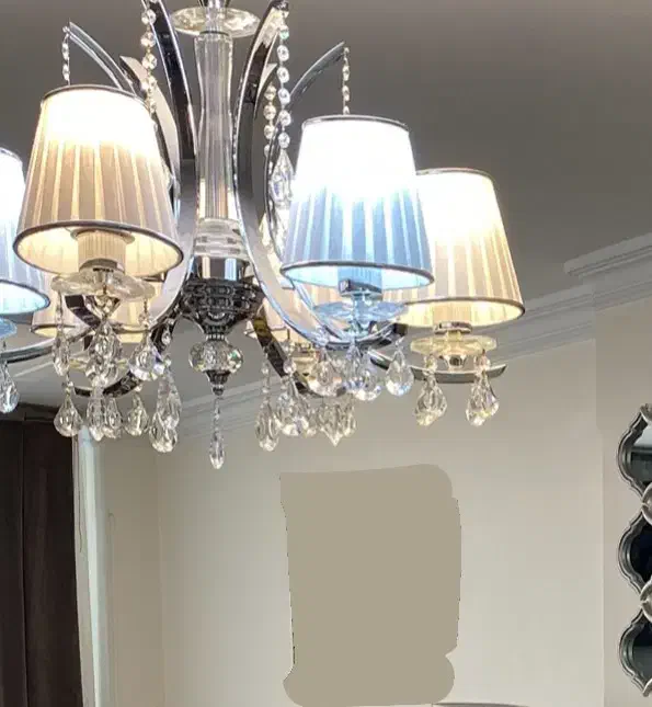 لوستر ۶ شاخه استیل کریستال|لوستر و چراغ آویز|تهران, تهرانپارس غربی|دیوار