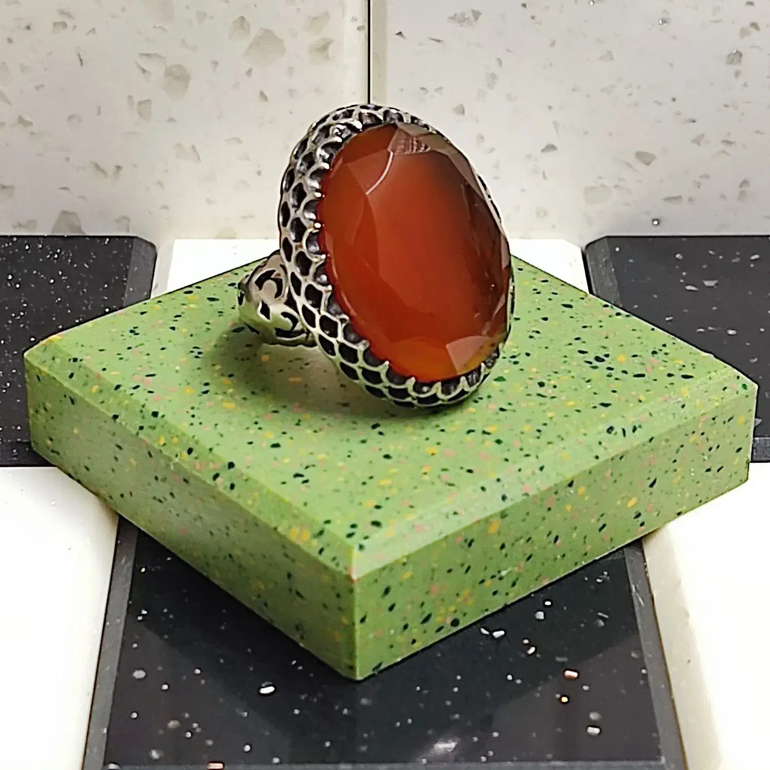 انواع انگشتر عقیق خراسان -رکاب ورشو ( نقره نیست )|بدلیجات|پاکدشت, پاکدشت (مامازند)|دیوار