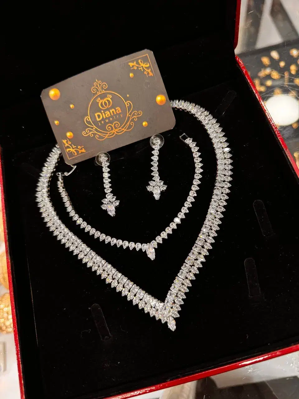 سرویس عروس جواهری فول نگین طرح روشنا کپی طلا|بدلیجات|مشهد, بهشت|دیوار