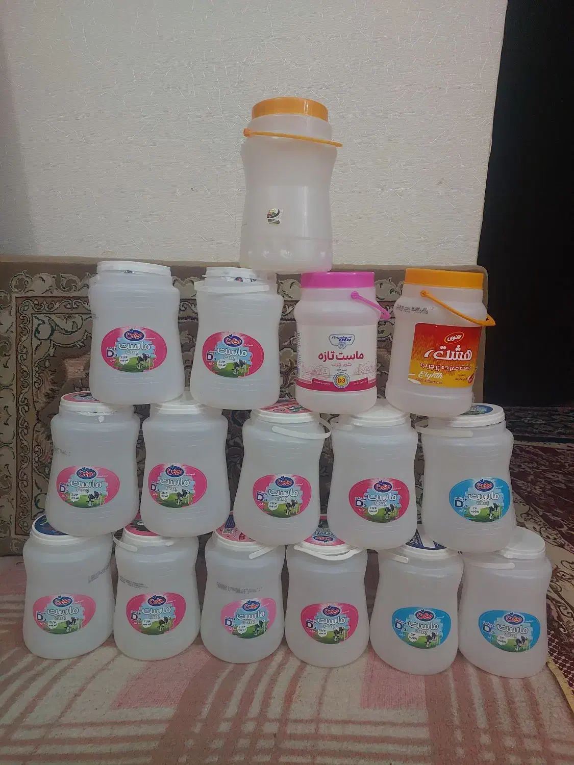 دبه ماست سالم و تمیز|ظروف نگهدارنده، پلاستیکی، یک‌بارمصرف|مشهد, شهید آوینی|دیوار