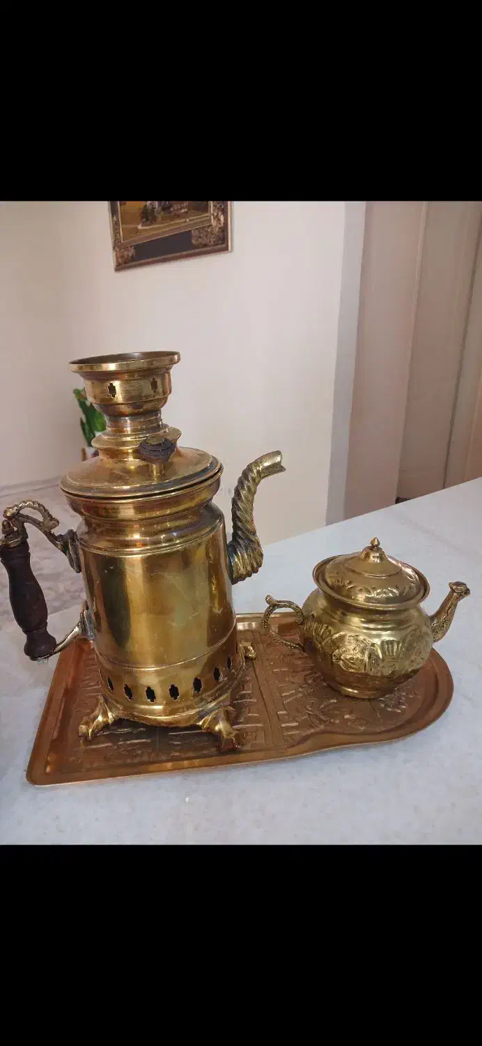 سماور زغالی قدیم و قوری|سماور، چای‌ساز، قهوه‌ساز|تهران, نعمت‌آباد|دیوار