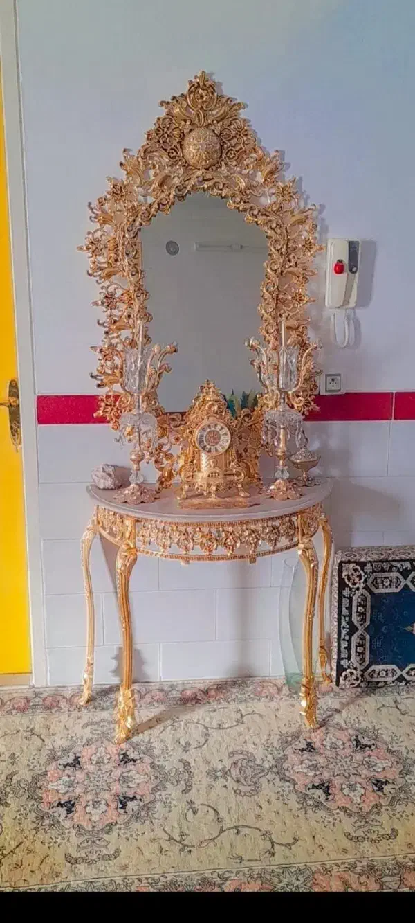 آینه شمعدان|آینه|یزد, |دیوار