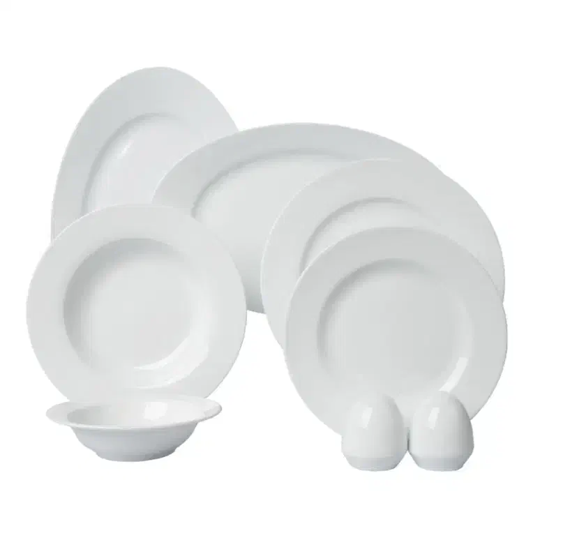 سرویس چینی ۲۸ پارچه غذا خوری سفید|ظروف سرو و پذیرایی|یاسوج, |دیوار