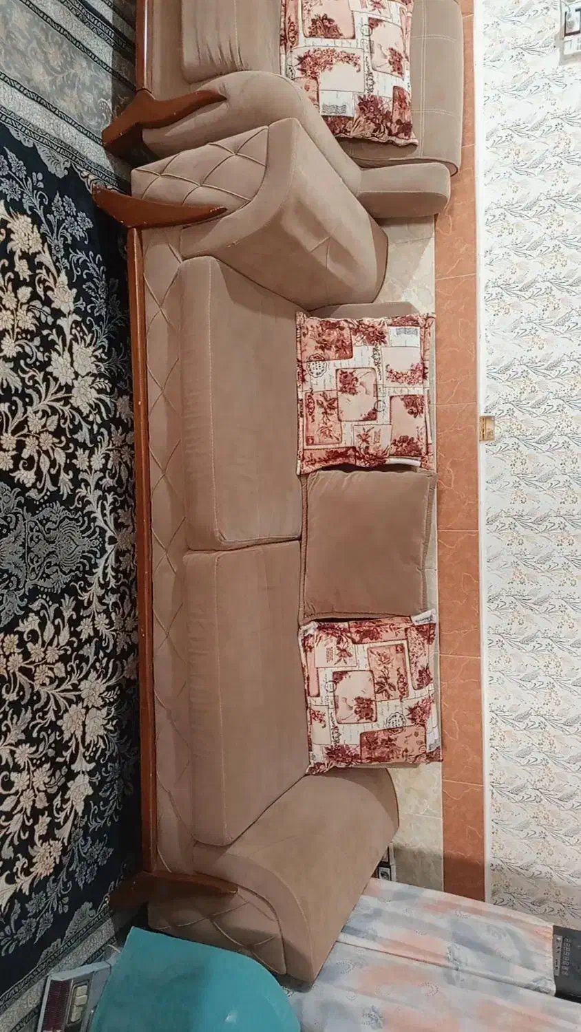 مبل هفت نفره قهوه ای|مبلمان خانگی و میز عسلی|کردکوی, |دیوار