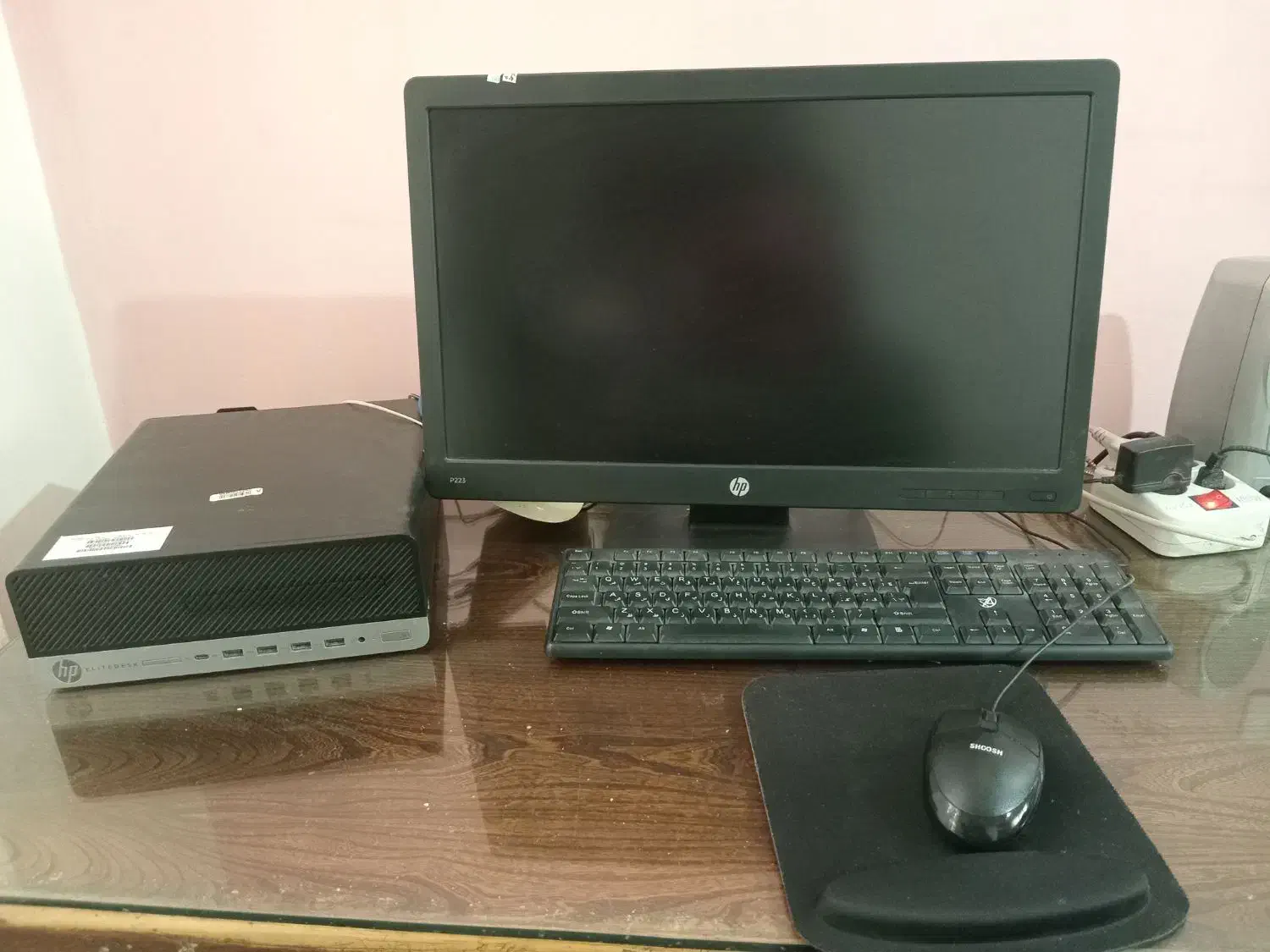 مینی کیس و مانیتور hp همراه موس و کیبورد|رایانه رومیزی|چناران, |دیوار