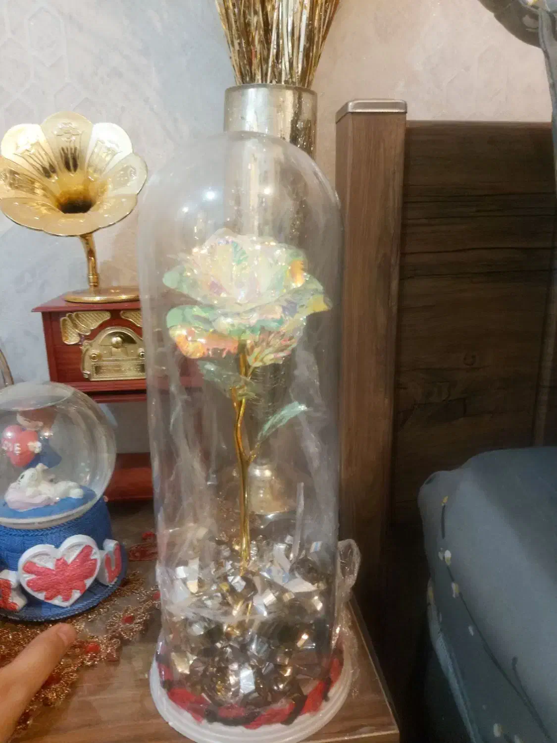 گل شیشه ای زیبا|صنایع دستی و سایر لوازم تزئینی|شهرکرد, |دیوار