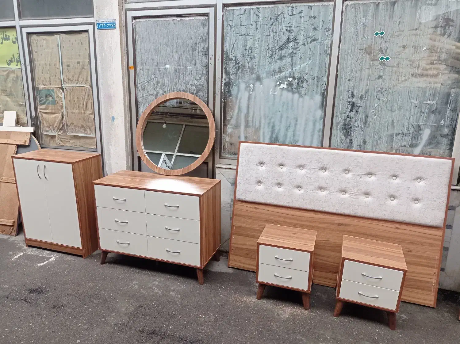 سرویس خواب کامل با کفی|تخت و سرویس خواب|رشت, چله خانه|دیوار