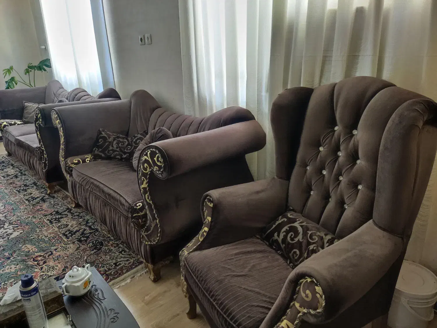 ست ۷ نفره با میز وسط|مبلمان خانگی و میز عسلی|ساری, |دیوار