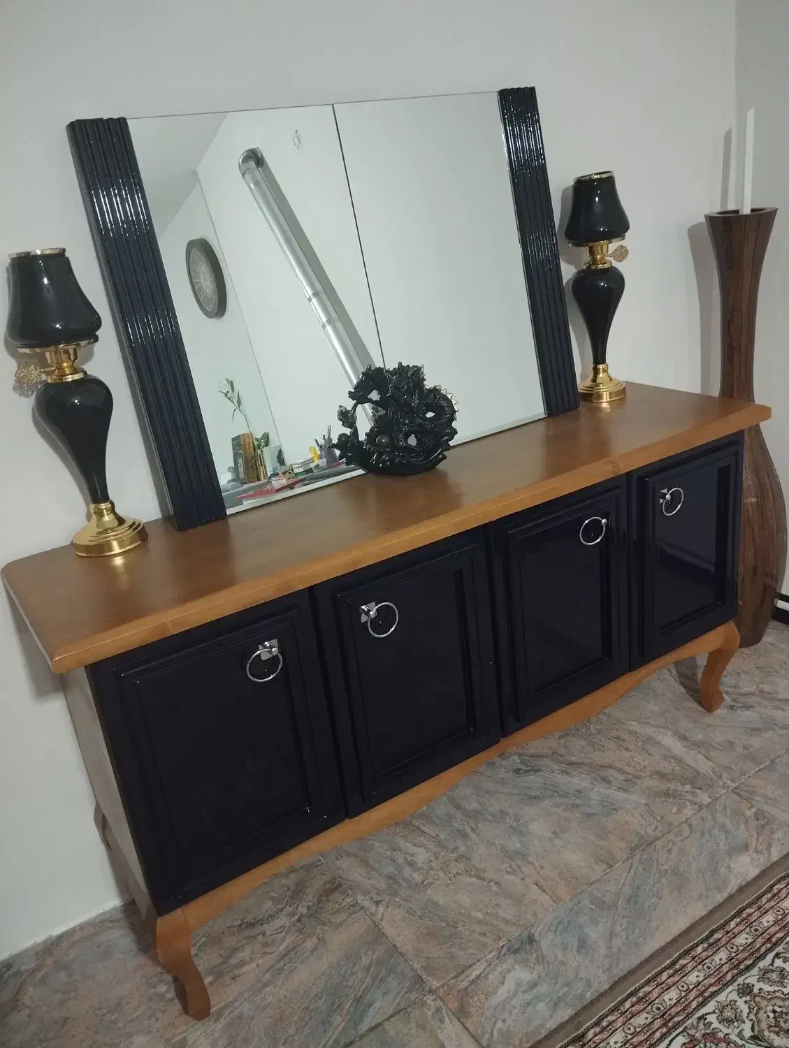 آینه کنسول|بوفه، ویترین، کنسول|نسیم‌شهر, |دیوار