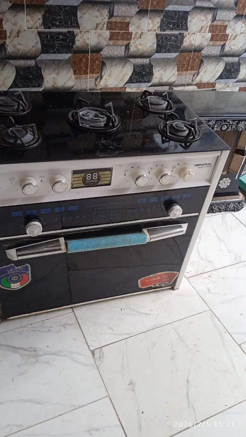 گاز 5شعله|اجاق گاز و لوازم برقی پخت‌وپز|بیرجند, |دیوار