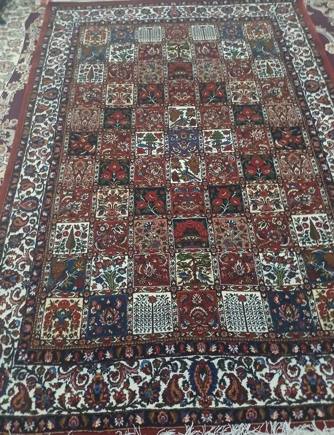 قالی دست بافت خشت چالشتر|فرش|لاران, |دیوار