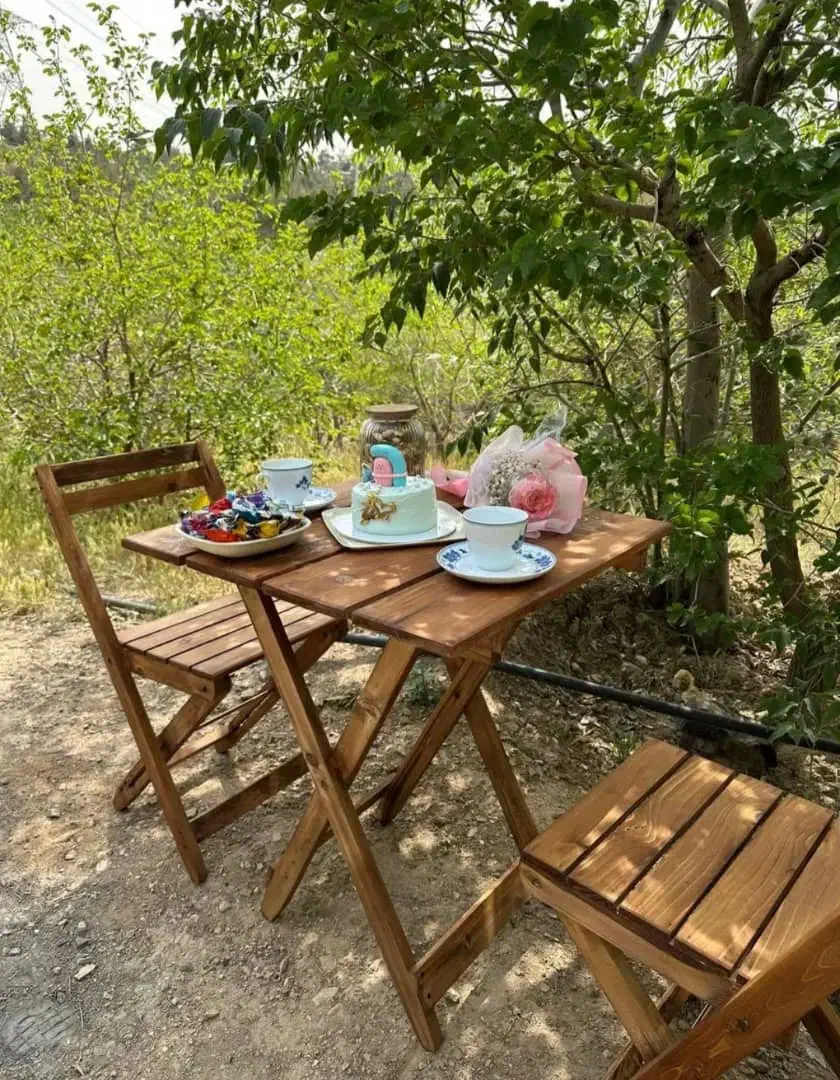 میز و صندلی چوبی تاشو|صندلی و نیمکت|دزفول, |دیوار