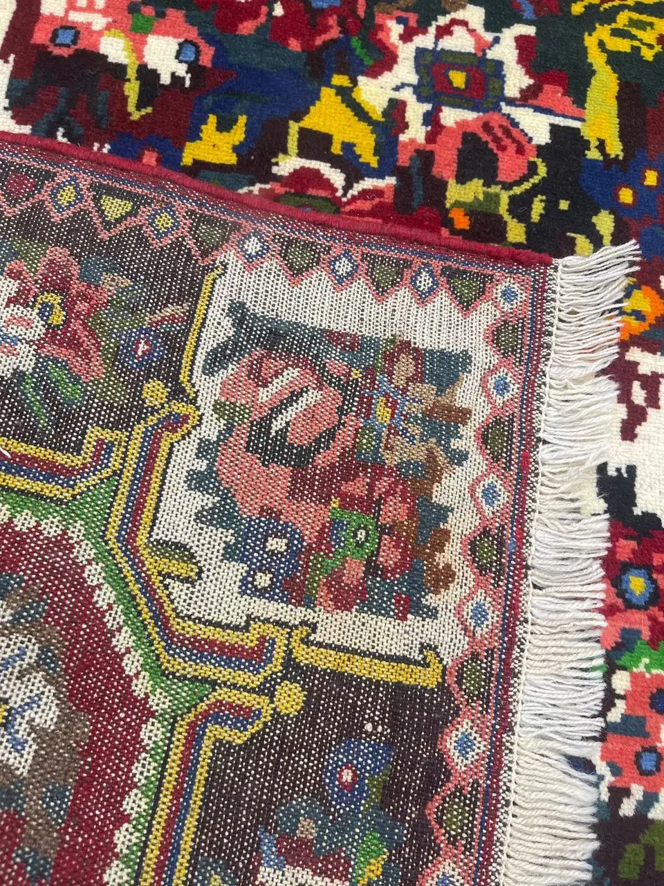 فرش دستباف (بساک) ۲ متری بختیار رنگ گیاهی|فرش|مشکین‌دشت, |دیوار