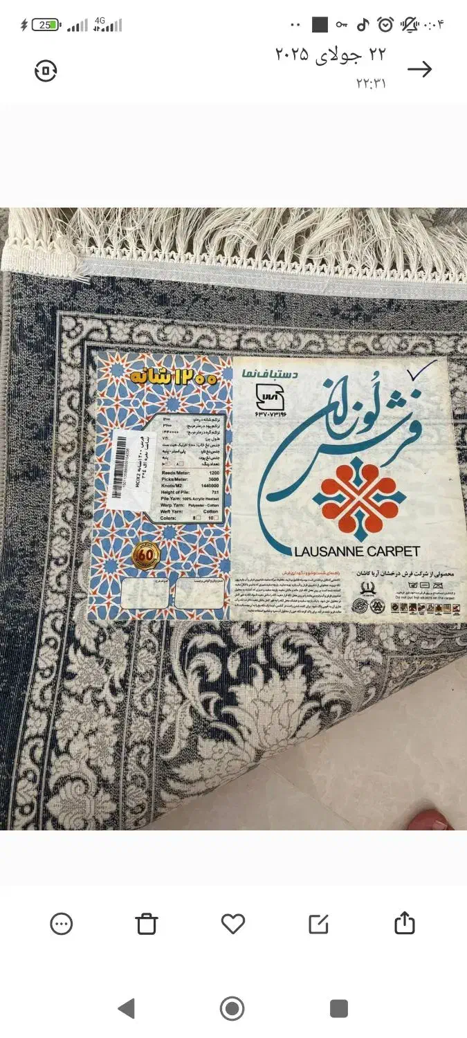 فرش۱۲متری|فرش|سبزوار, قلعهنو دهزار|دیوار