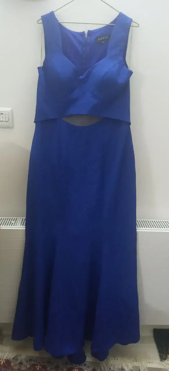 لباس مجلسی رنگ آبی کاربنی سایز سه|لباس|کاشان, زیتون|دیوار