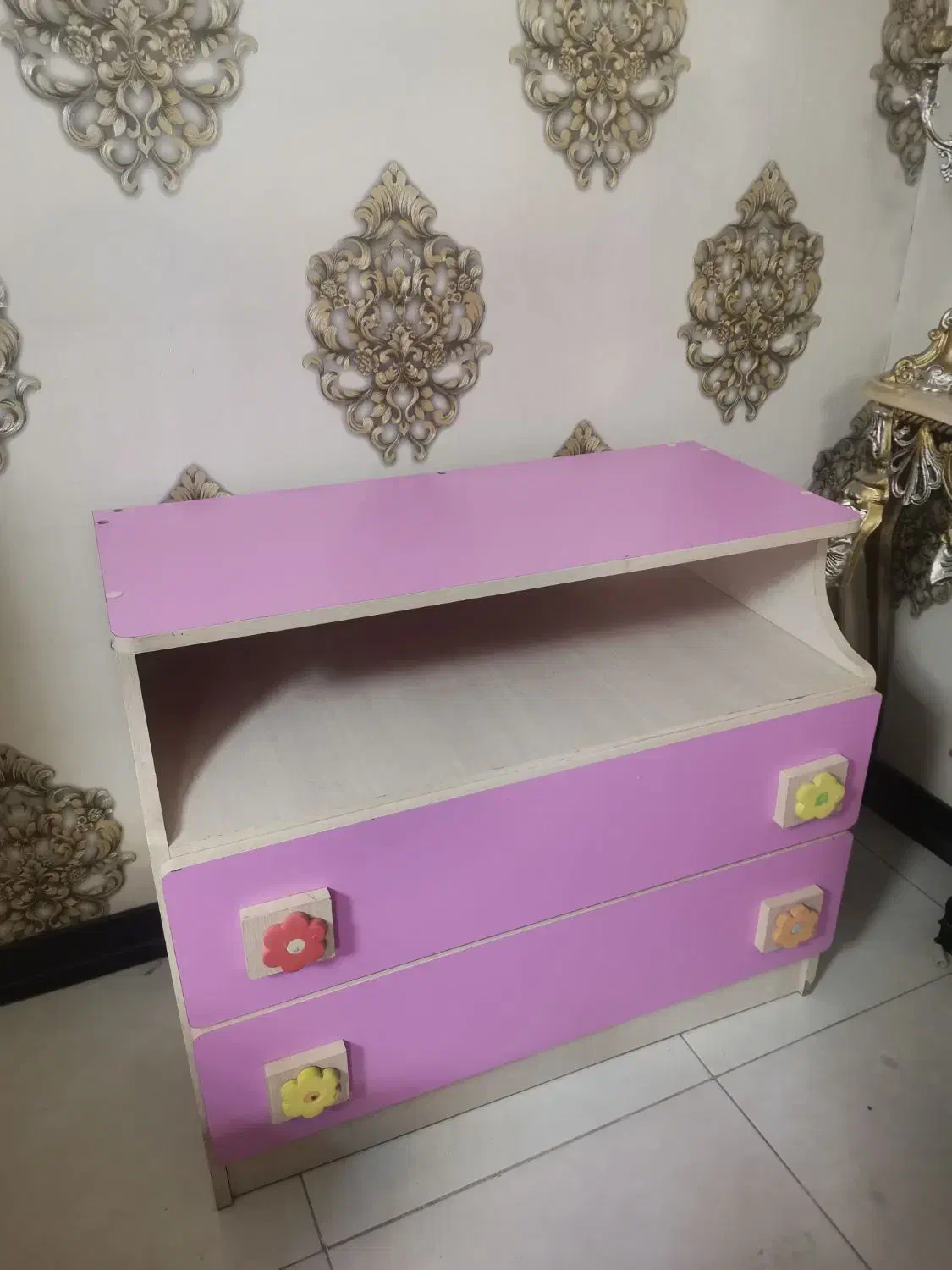 تخت با تشک طبی فنری با دراور|تخت و سرویس خواب|کرج, حصارک بالا|دیوار