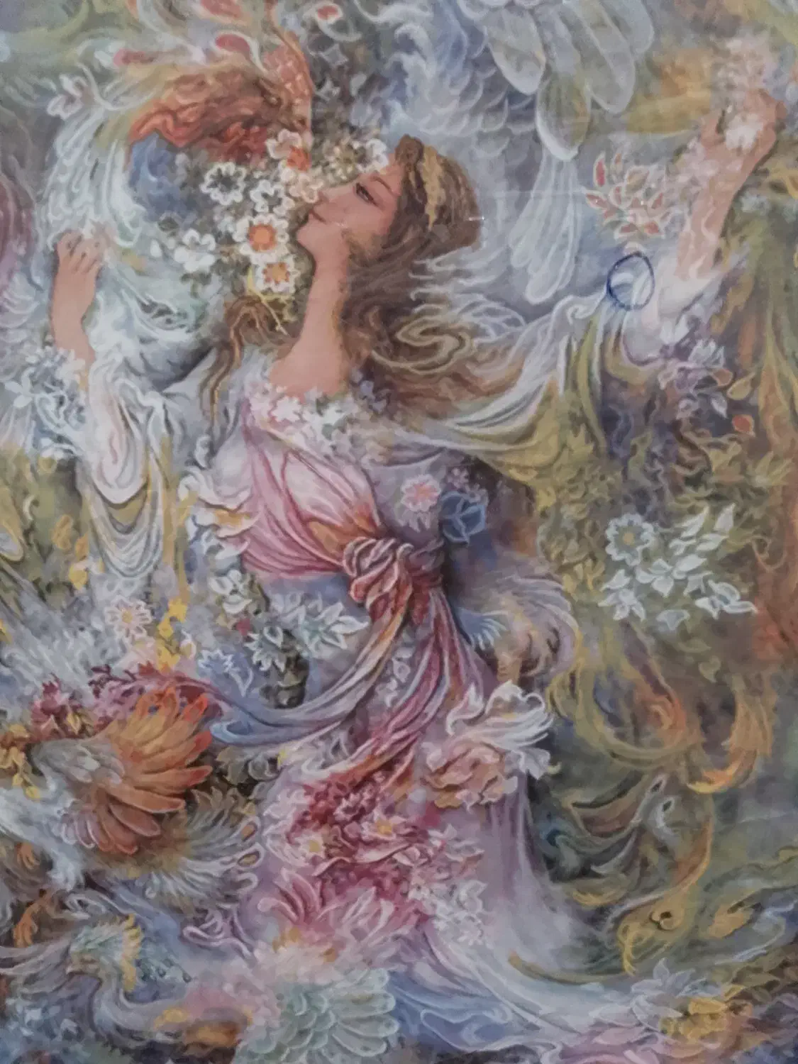 تابلو بوی بهار با چله ابریشم|تابلو فرش|تهران, شهرک خرازی|دیوار