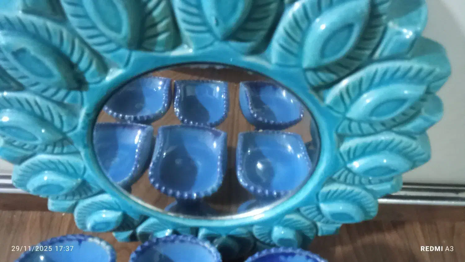 آینه و شعمدان وکاسه|صنایع دستی و سایر لوازم تزئینی|کرمانشاه, |دیوار