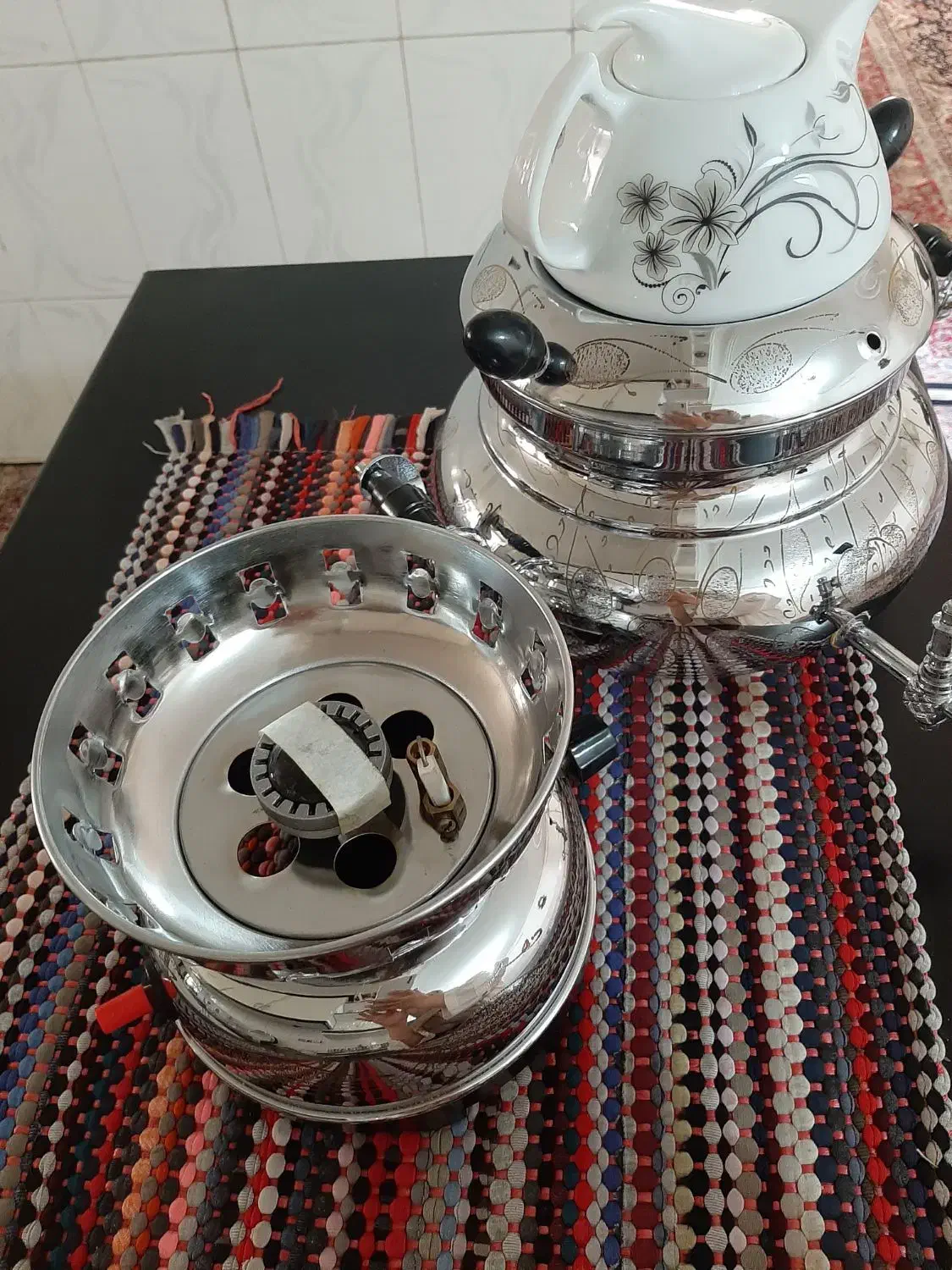سماور گازی ۶ لیتری بدون کوره|سماور، چای‌ساز، قهوه‌ساز|قم, چهل درخت‎|دیوار