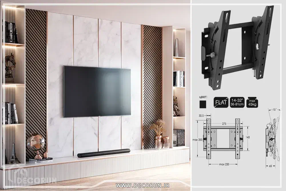براکت پایه دیواریTV WALL مناسب تلوزیون18تا98 اینچ|میز تلویزیون|قم, باغ شریفی|دیوار