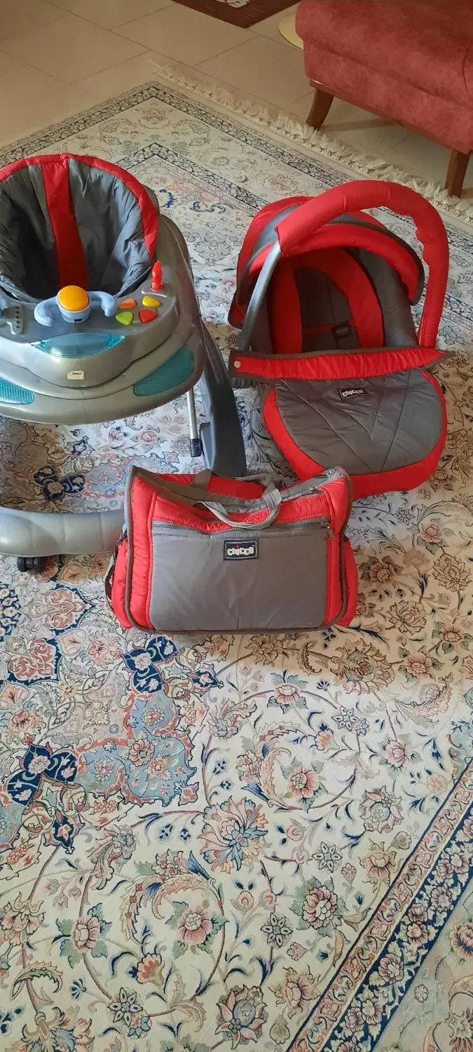 ست کریر و روروئک و ساک کودک|کالسکه و لوازم جانبی|گرگان, |دیوار