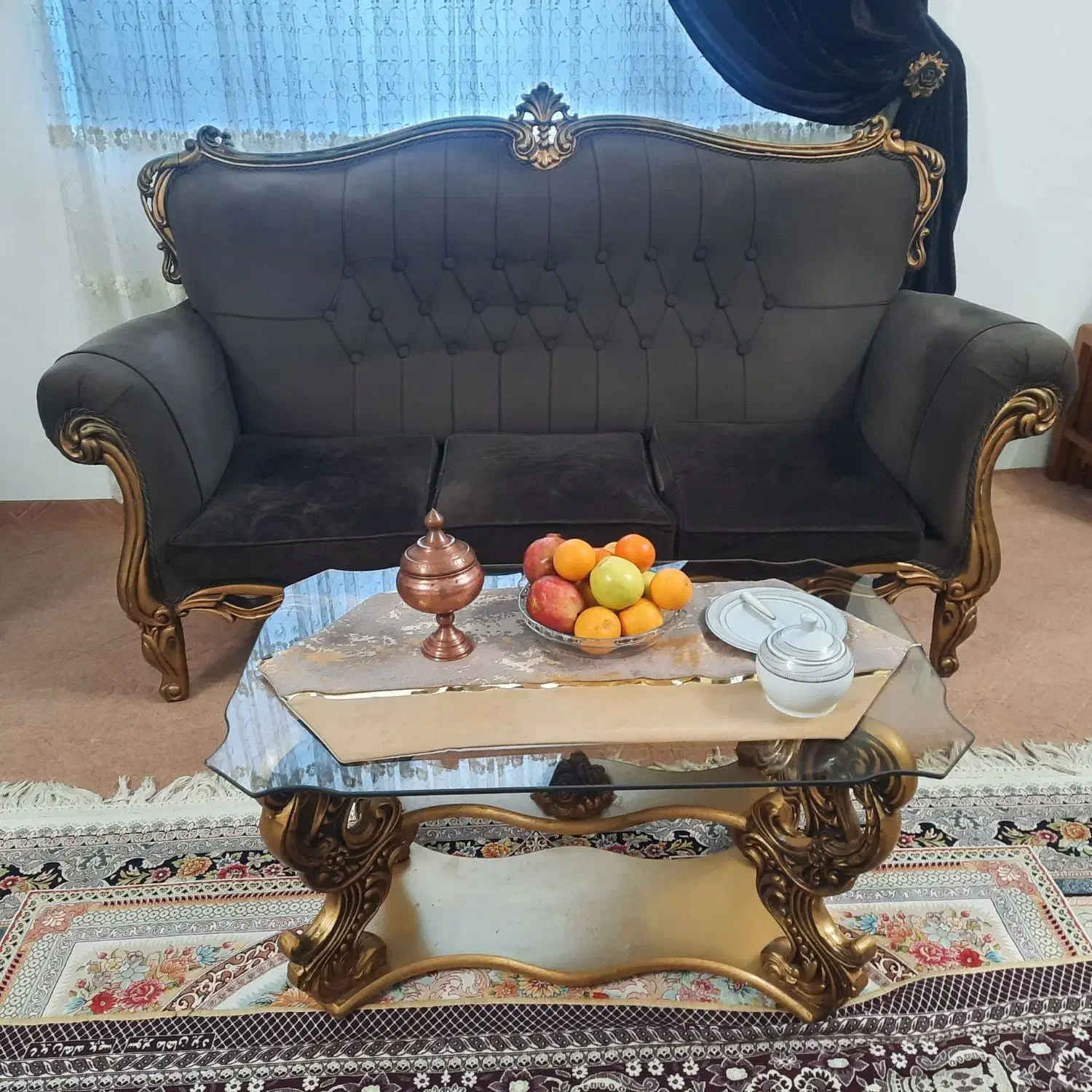 مبل و میز پذیرایی هفت نره طرح سلطنتی|مبلمان خانگی و میز عسلی|کلاچای, |دیوار