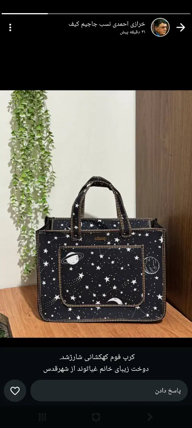 ساک خرید ساک لباس ساک همه کاره کرپ فوم ساک نان|کیف، کفش، کمربند|گوراب زرمیخ, |دیوار