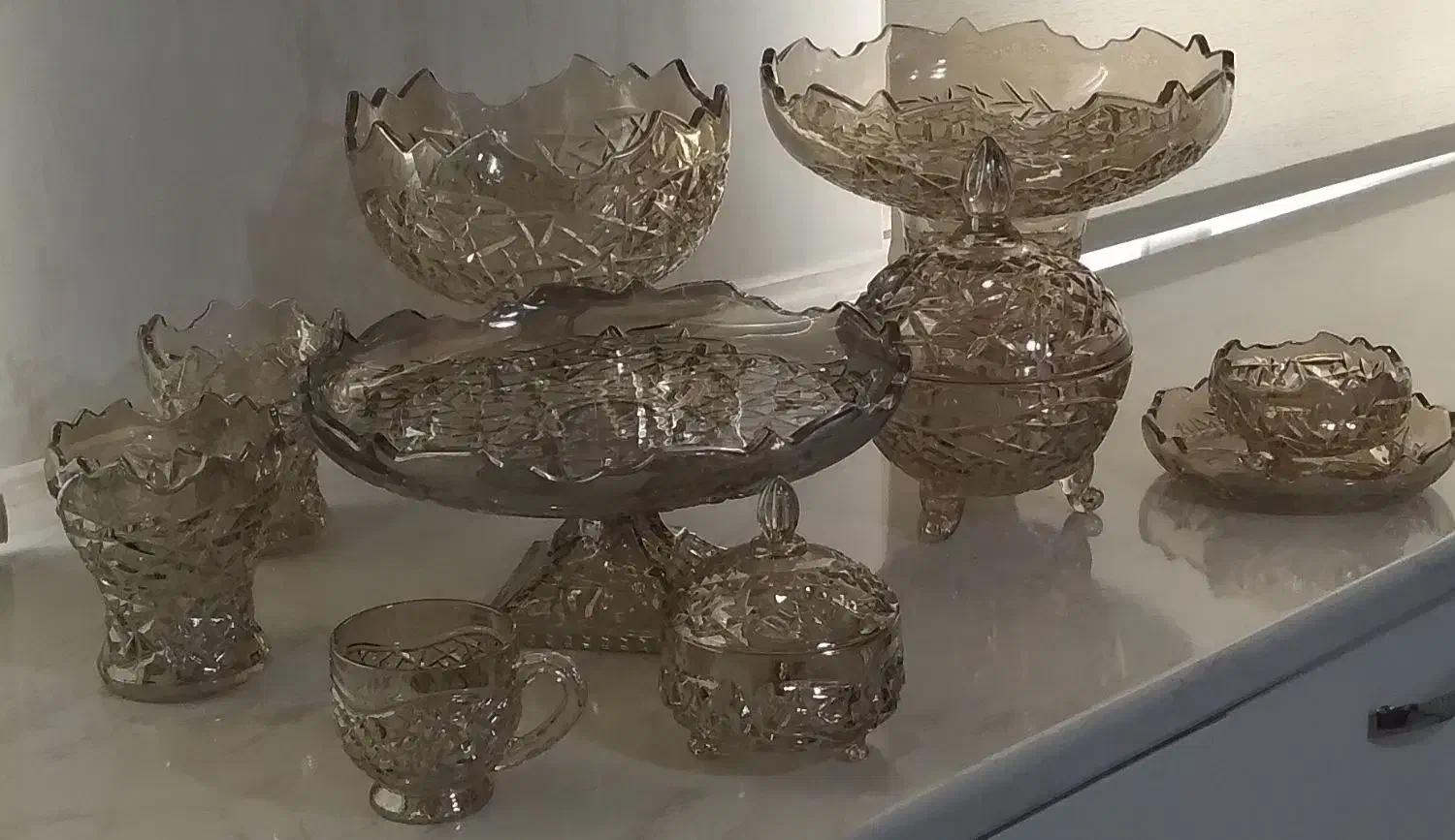 سرویس آجیل خوری شامپاینی ۱۸ نفره|ظروف سرو و پذیرایی|ساوه, |دیوار