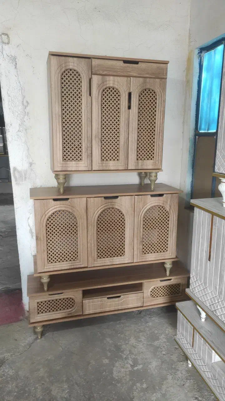 ست آینه کنسول مدل حصیری|بوفه، ویترین، کنسول|هشتگرد, شهرک راه آهن|دیوار