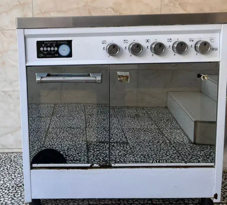 گازطرح فر پنج شعله فندک دار|اجاق گاز و لوازم برقی پخت‌وپز|رشت, ولکس|دیوار