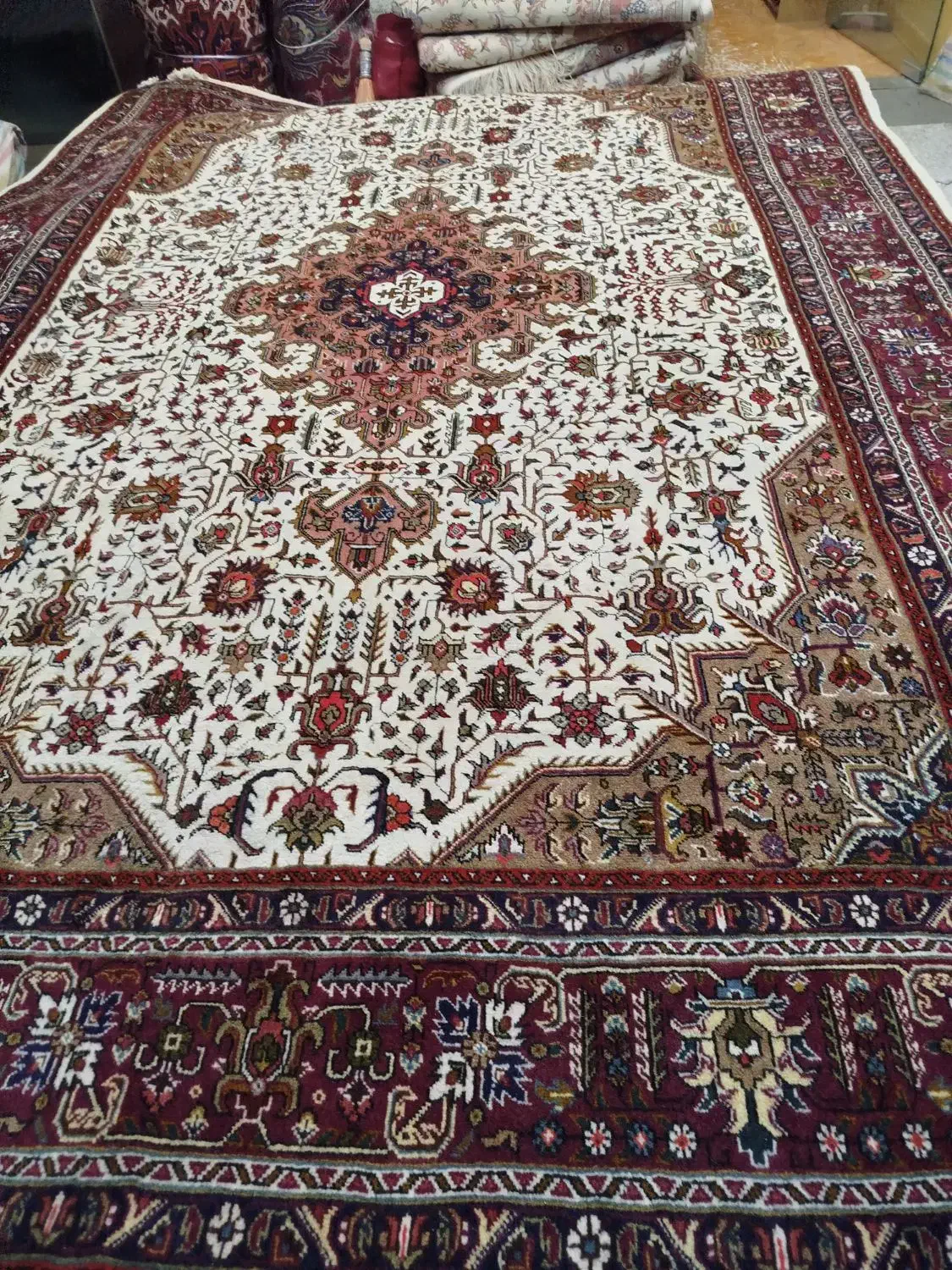 یک تخته فرش دستباف 9متری طرح قبا|فرش|تبریز, |دیوار