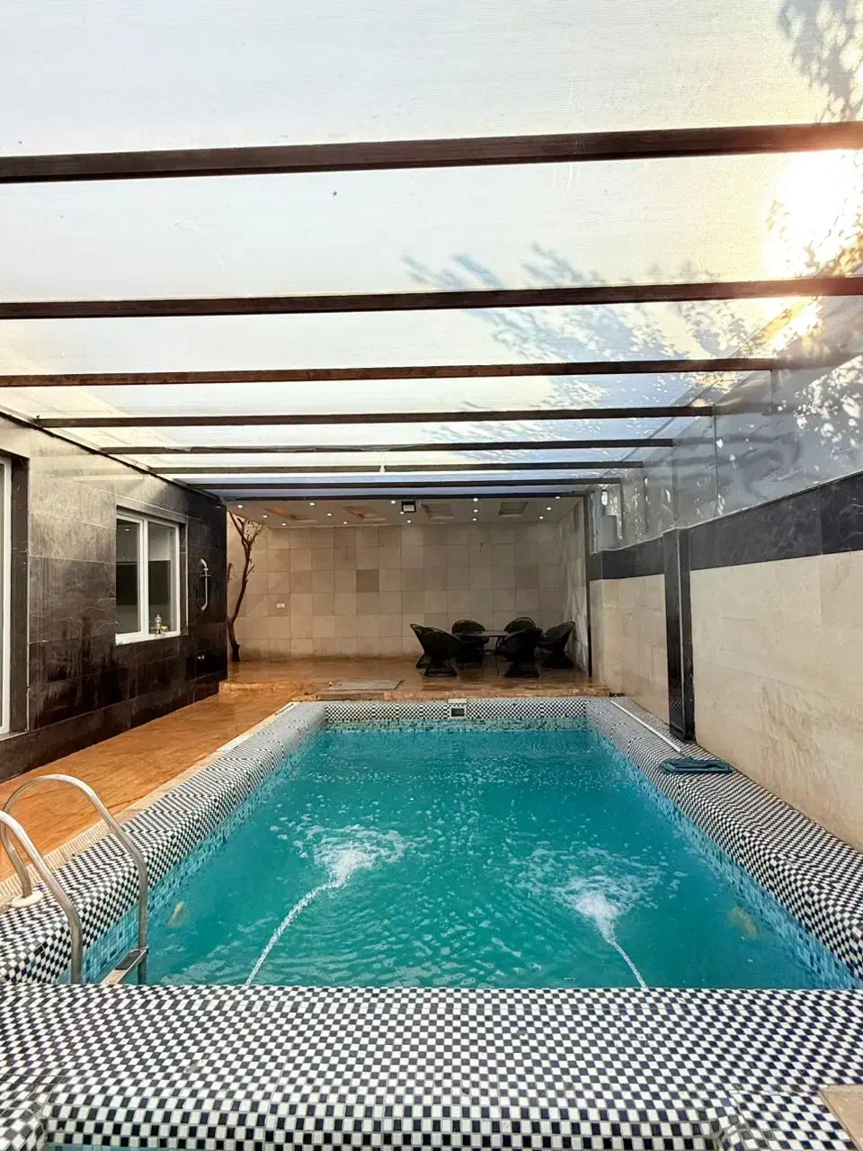 اجاره باغ ویلا استخر دار(سرپوشیده)|اجارهٔ کوتاه‌مدت ویلا و باغ|شهریار, ابراهیم‌آباد|دیوار