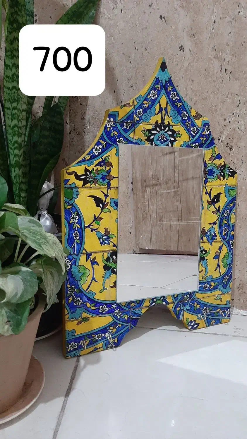 آیینه طرح دار و جاکلیدی|آینه|کرمان, |دیوار